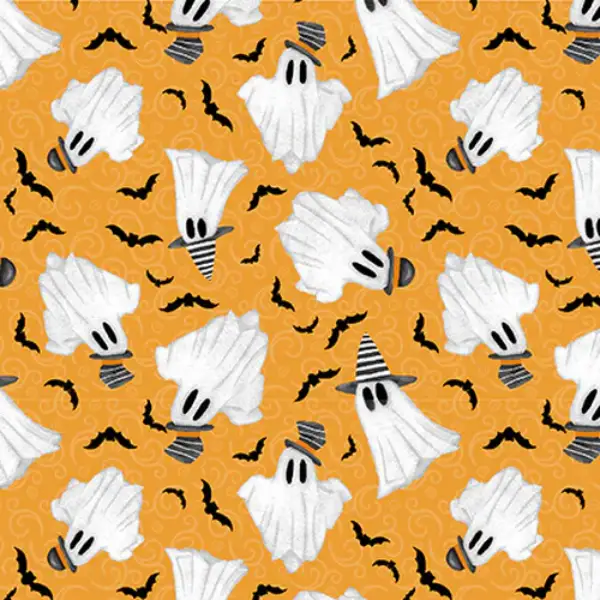 ghost halloween layer cake fabric