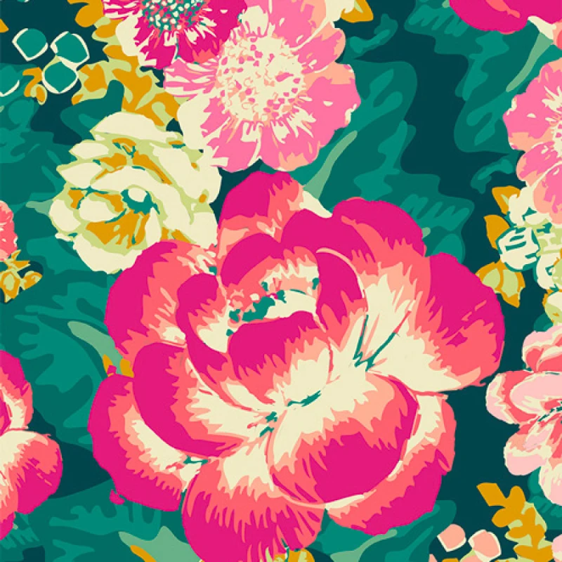 large scale floral quilt fabric