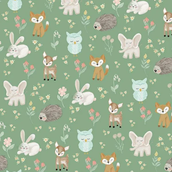 layer cake flannel fabric woodland creatures