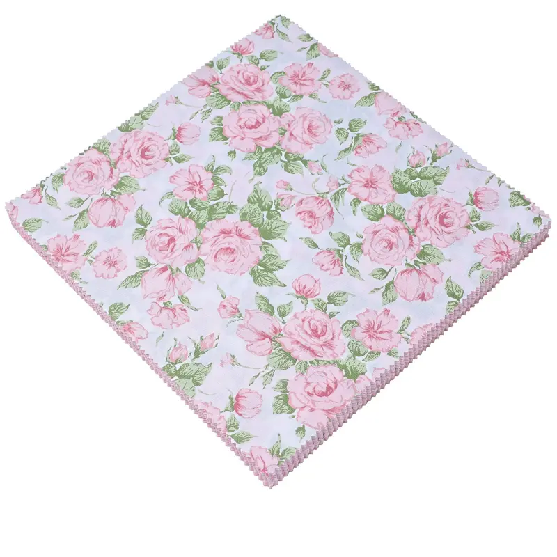 pink and blue 10 inch layer cake fabric