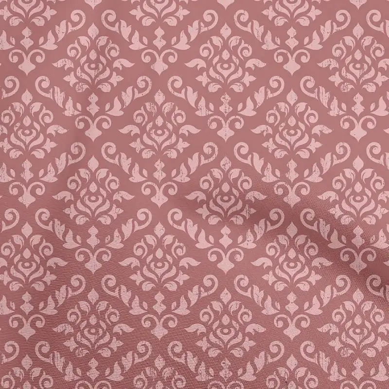 pink and brown quilting fabric