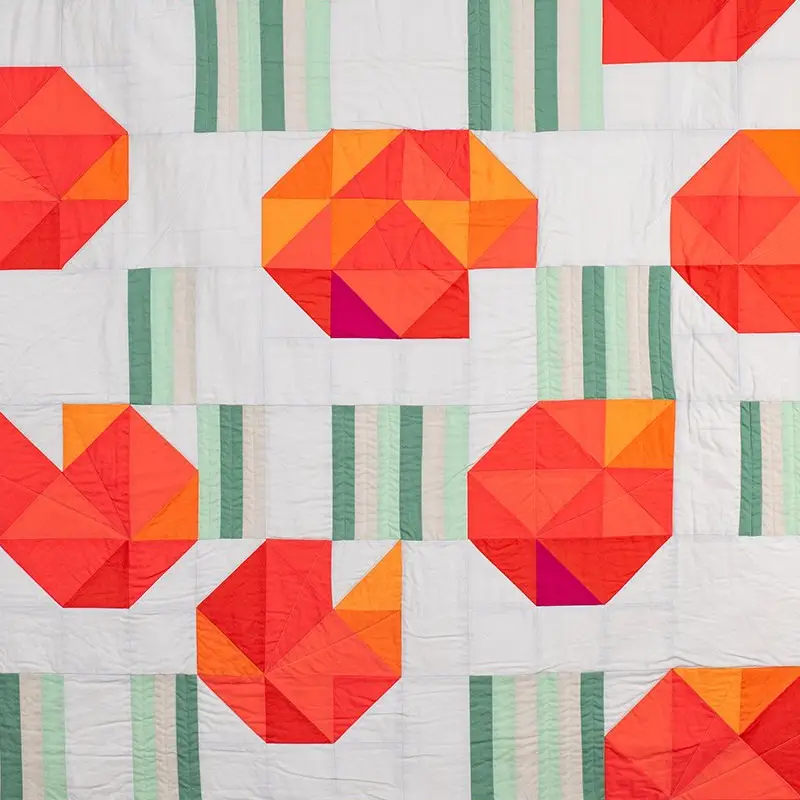 poppy patchwork fabric