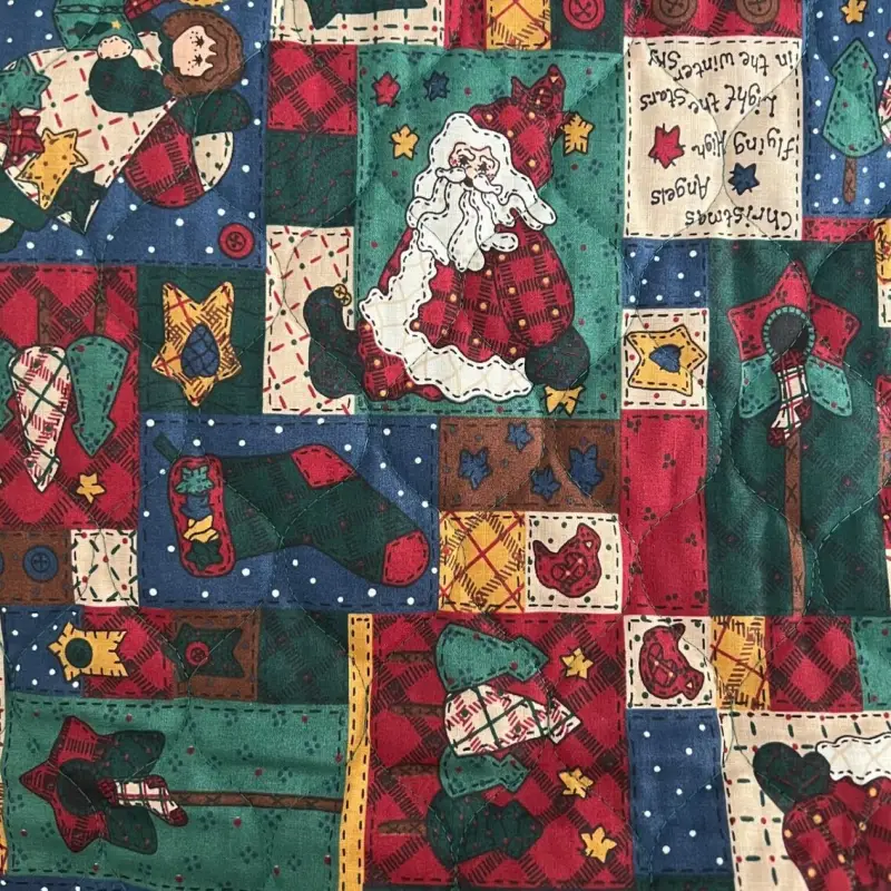 pre quilted christmas fabric for crafts