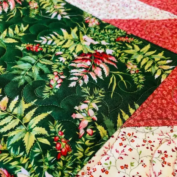 pre quilted christmas tree skirt fabric