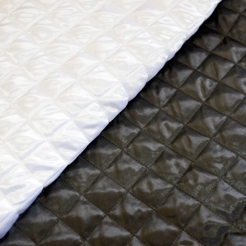 pre quilted satin fabric by the yard