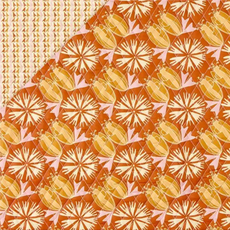 pre quilted yellow fabric by the yard