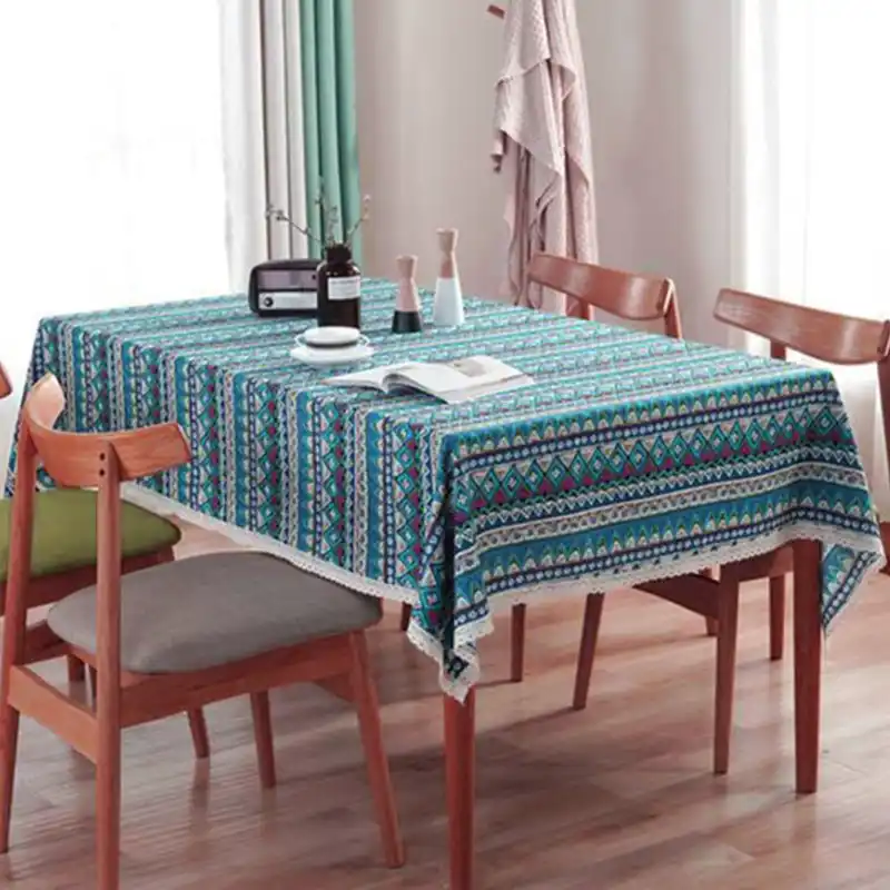 rectangular Patchwork Laminated Fabric Tablecloth