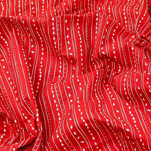 red christmas calico fabric