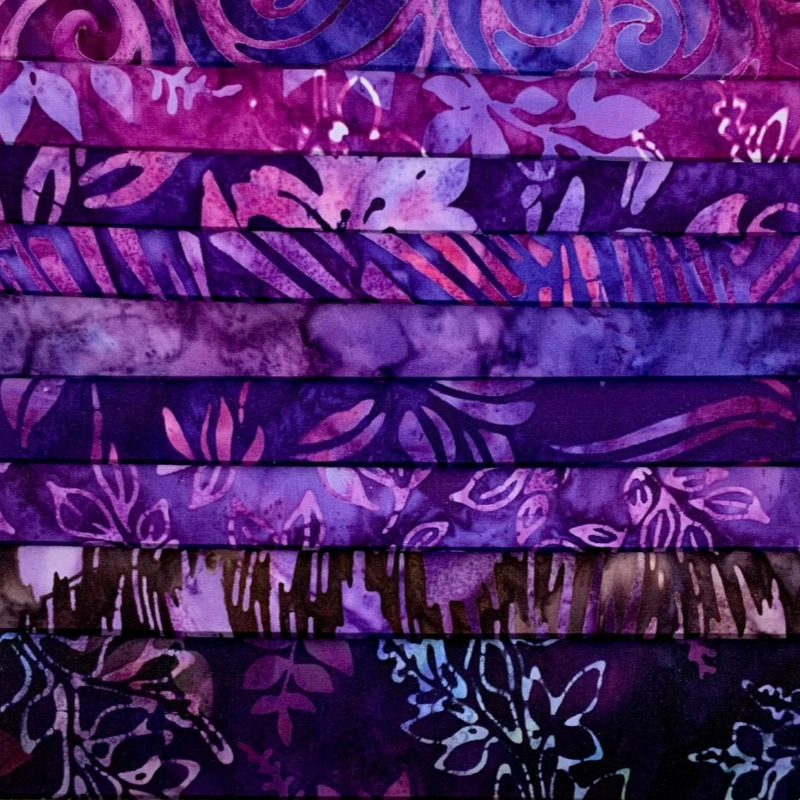 Batik Purple Charm Pack Fabric