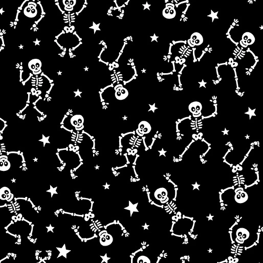 Black Halloween Charm Pack Fabric