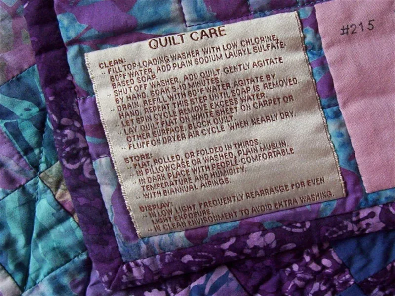 Check a Quilt Care Label