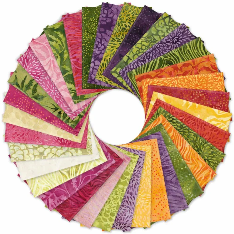 Cotton Batik Fabric Charm Packs