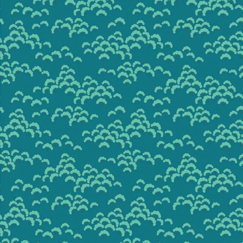 Floral Teal Layer Cake Fabric