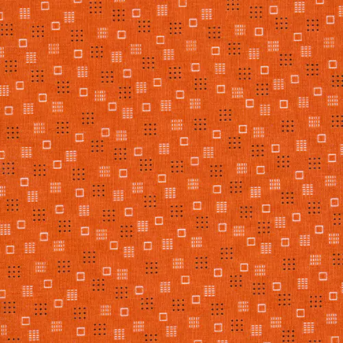 Orange Cotton Calico Fabric