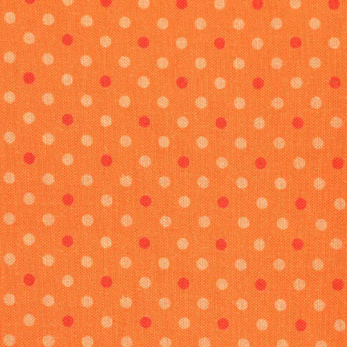 Orange Tonal Dots Cotton Calico Fabric