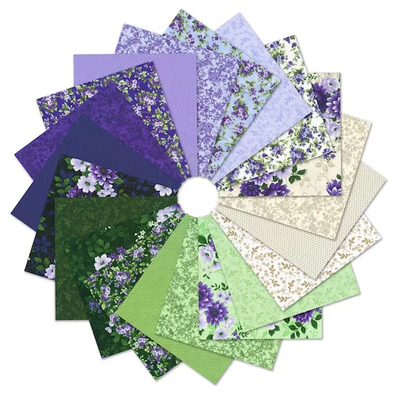 Purple Charm Pack Fabric