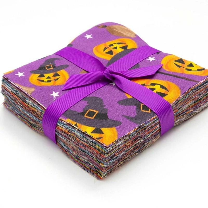 Purple Halloween Charm Pack Fabric