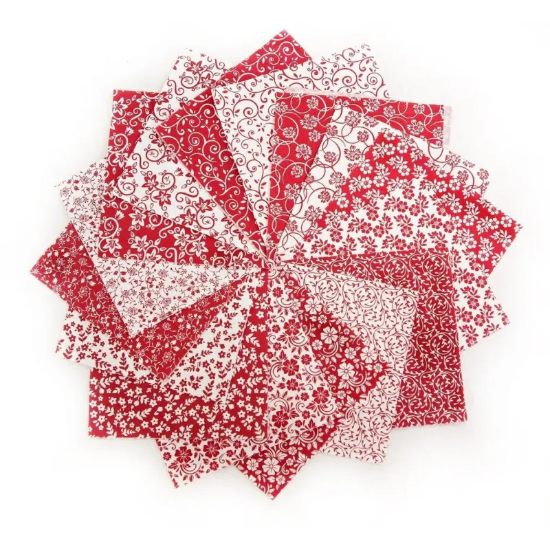 White And Red Charm Packs Fabric