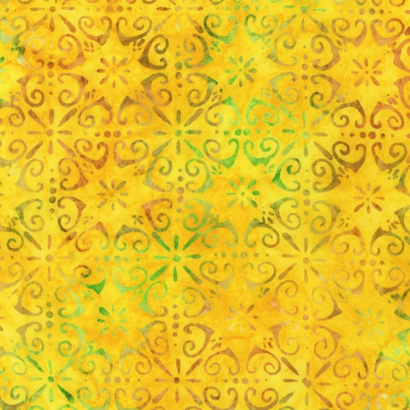 Yellow Batick Layer Cake Fabric