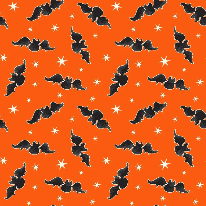 bats halloween charm pack fabric