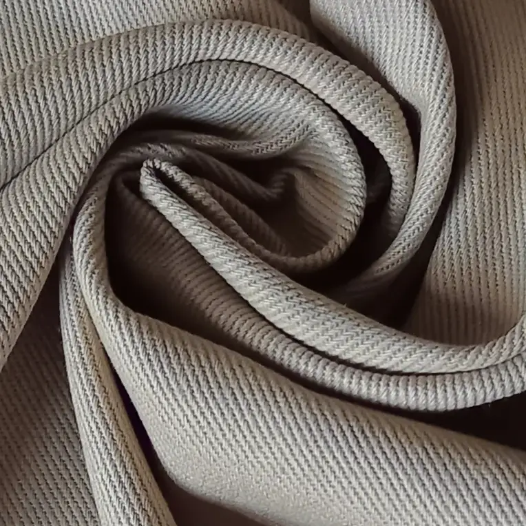 beige cotton twill fabric