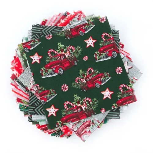red christmas fabric charm packs