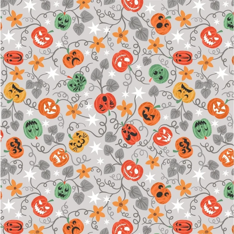 spooky pumpkin halloween charm pack fabric