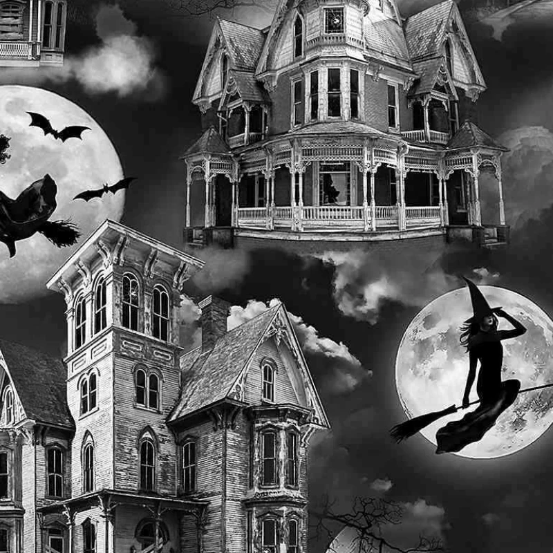 witch halloween charm pack fabric
