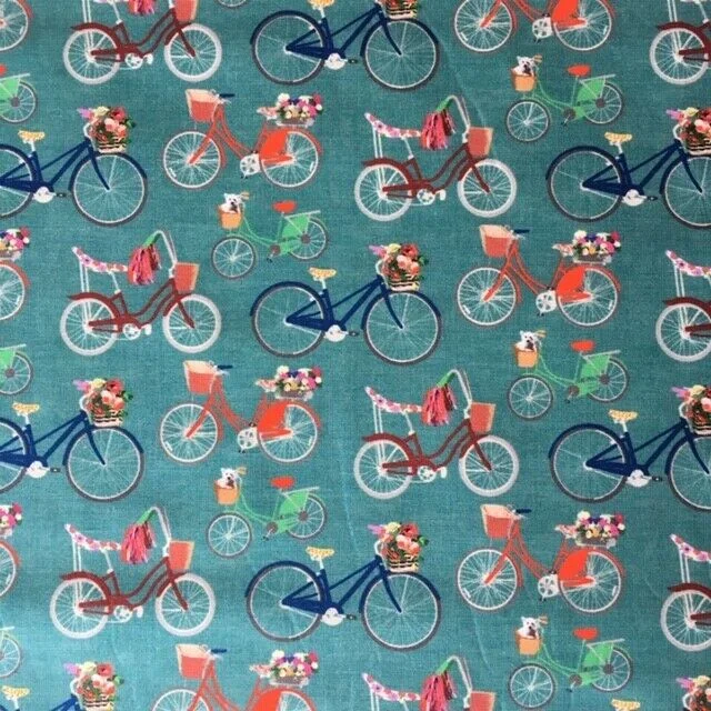 Bicycle Touring Quilt Fabric
