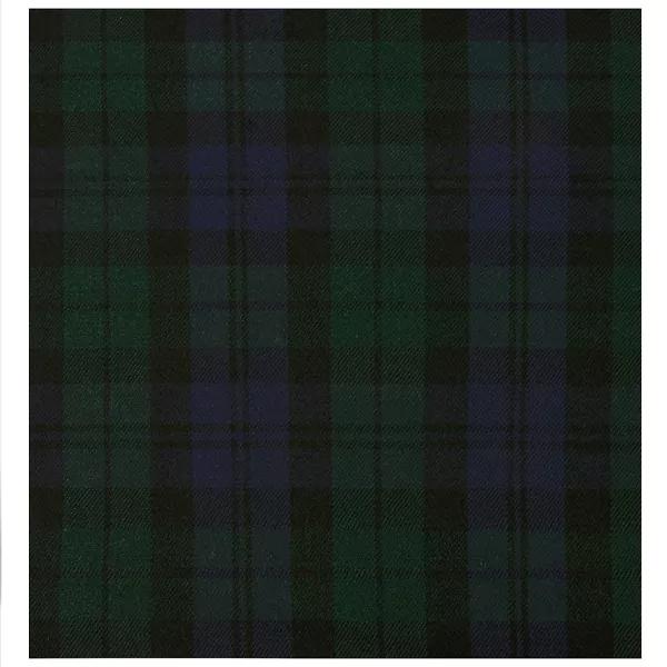 Black Watch Plaid Wool Fabric