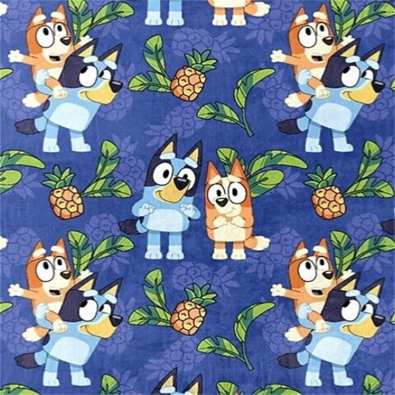 Blended Bluey Fleece Fabric (Polyester and Cotton)