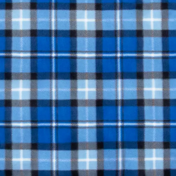 Blue Plaid Wool Fabric