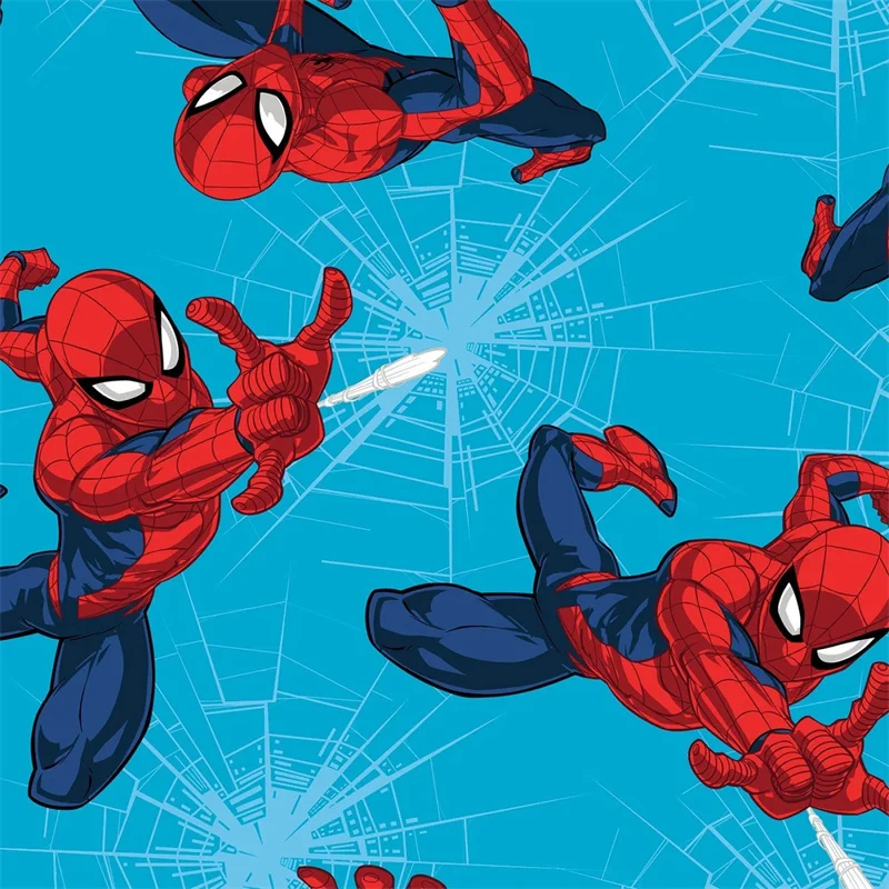 Blue Spiderman Fleece Fabric