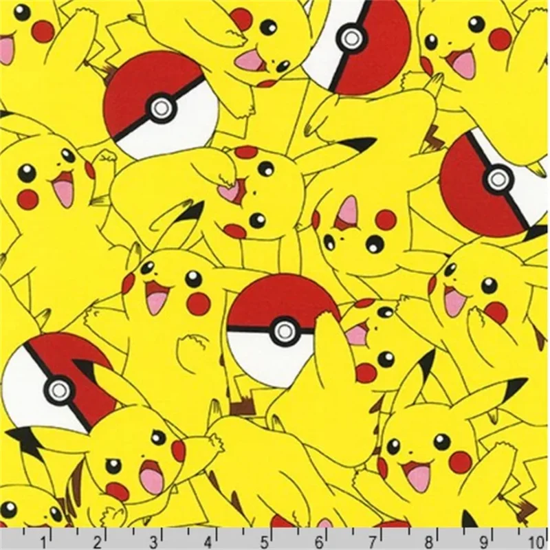 Classic Yellow Pokemon Fleece Fabric