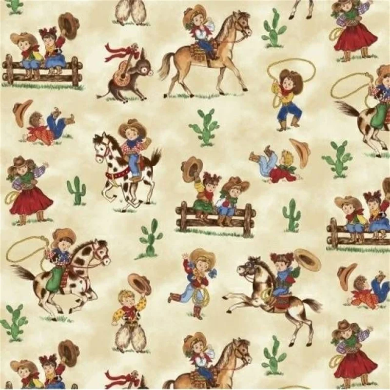 Cowboy & Cowgirl Fleece Fabric