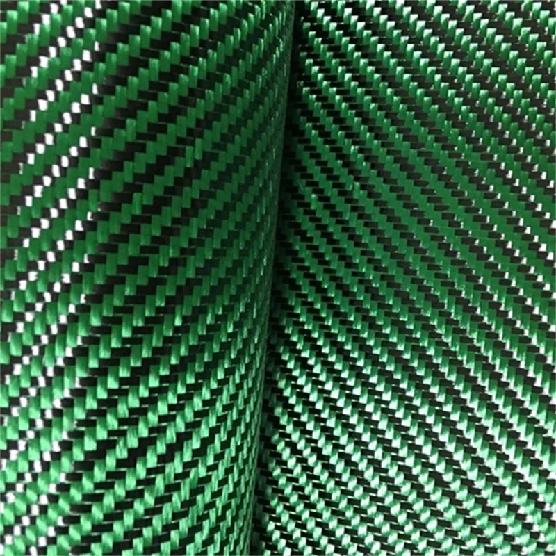 Green 2x2 twill carbon fiber cloth