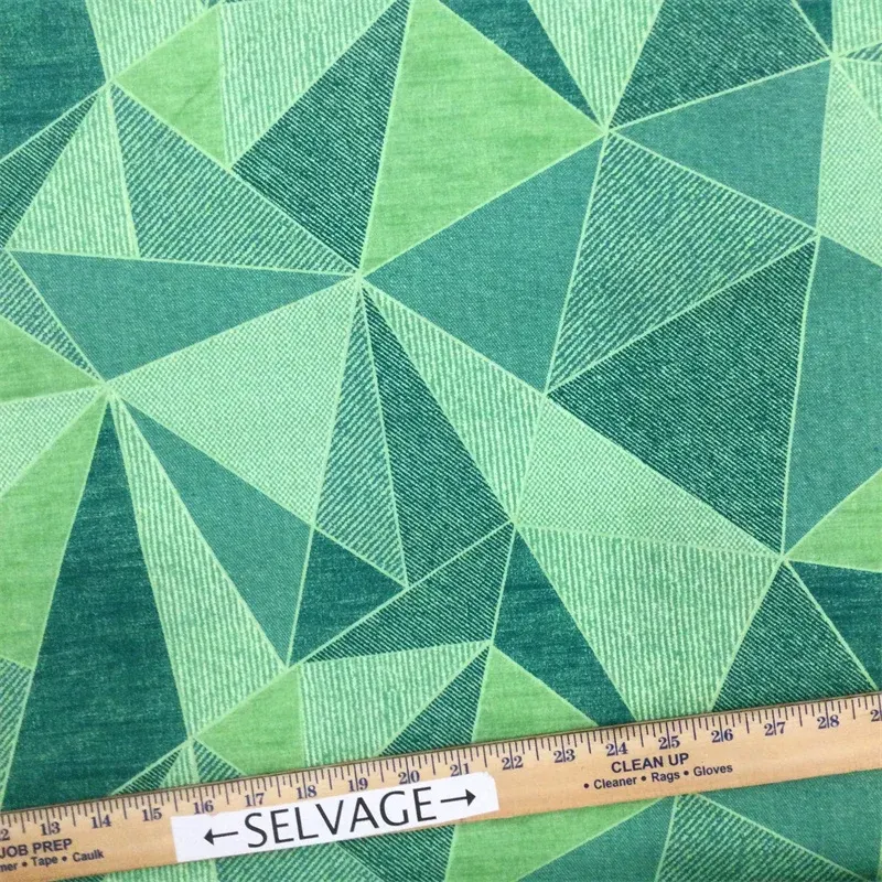 Green Cotton Patchwork Fabric