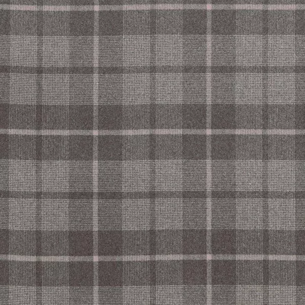 Grey Plaid Wool Fabric