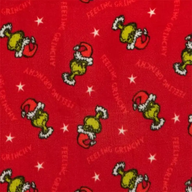 Grinch Feeling Grinchy Christmas Fleece Fabric