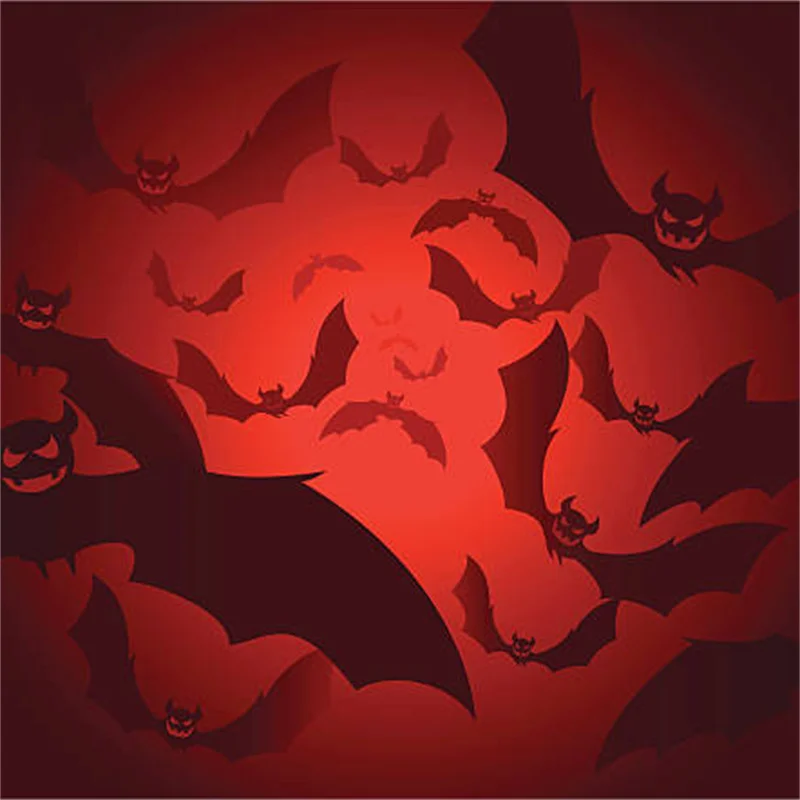 Haunted Cave Halloween Bat Fabric