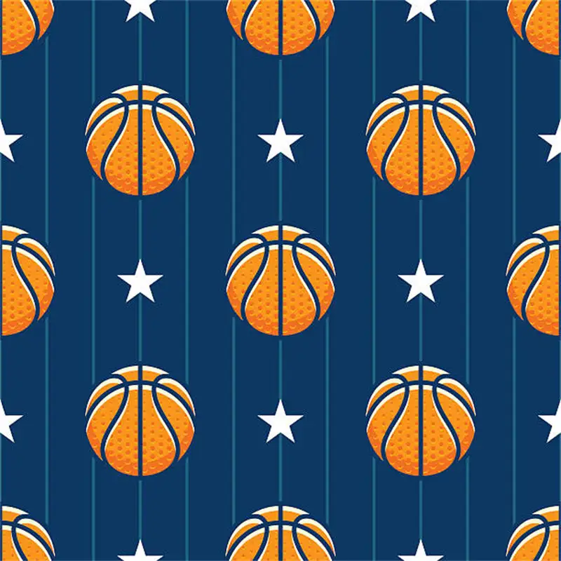 NBA Golden blue basketball fleece fabric by the yard