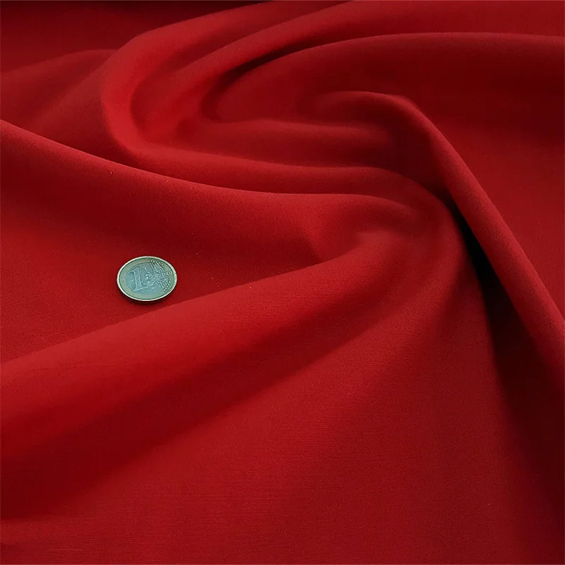 Organic red Twill Fabric