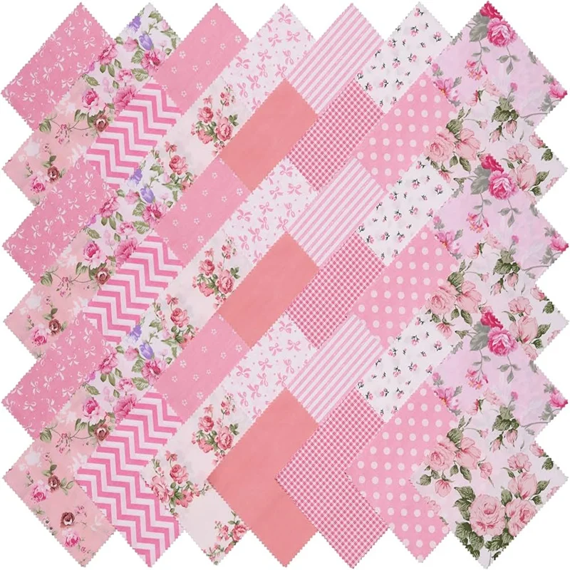 Pink Cotton Patchwork Fabric