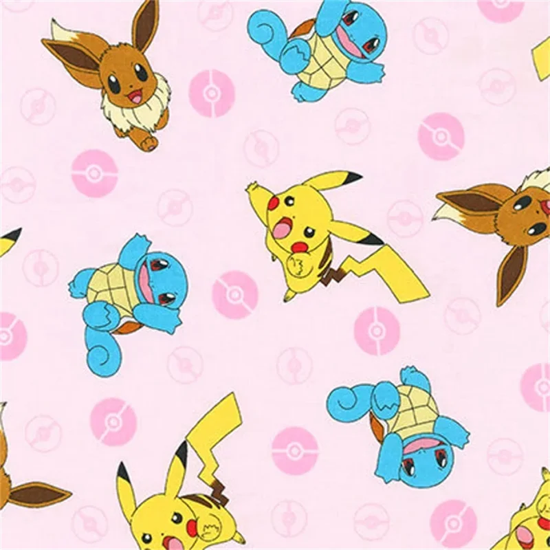 Pink Pokemon Fleece Fabric