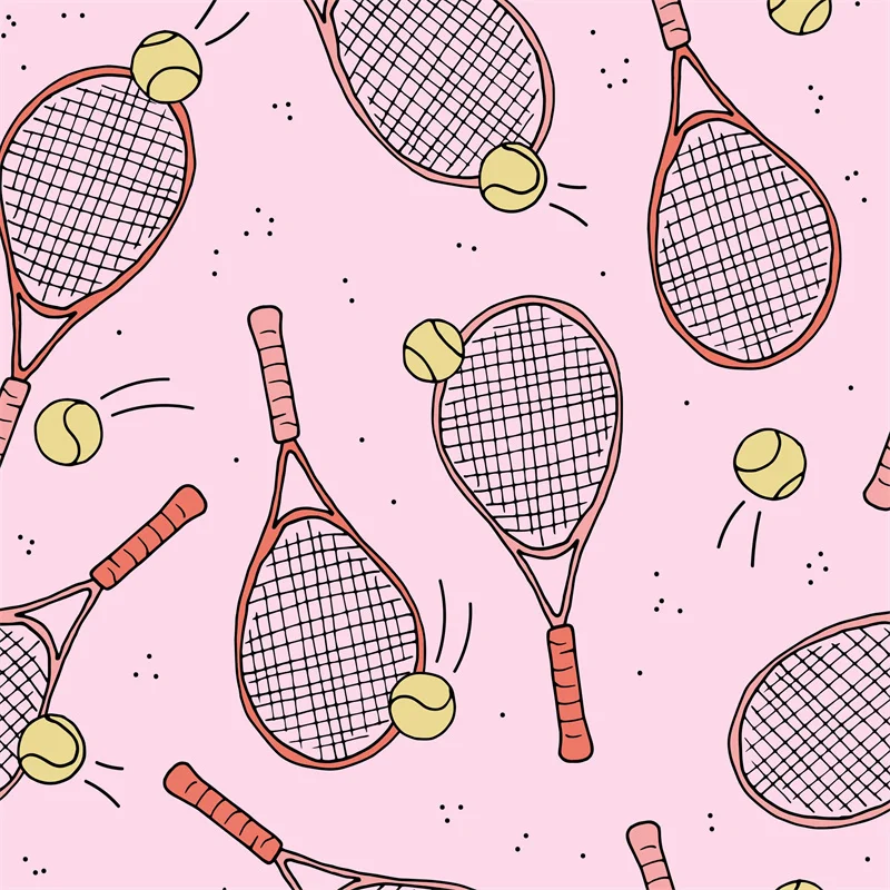 Pink Tennis Fleece Fabric
