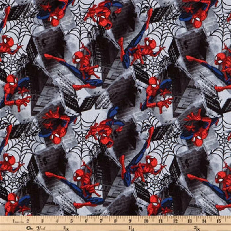 Polyester Spiderman Quilt Fabric