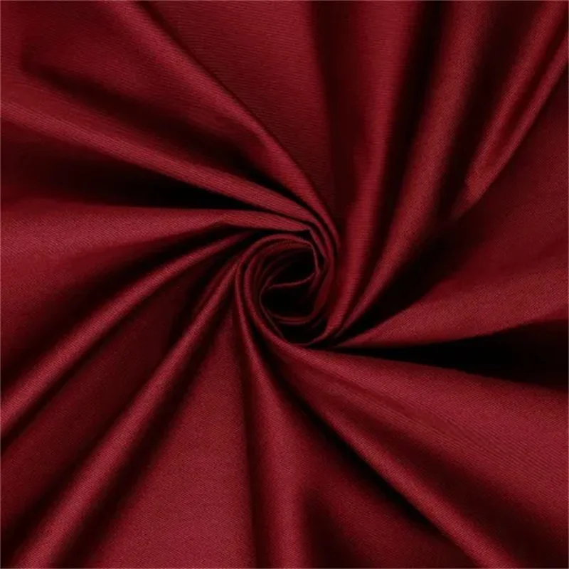 Polyester red twill fabric