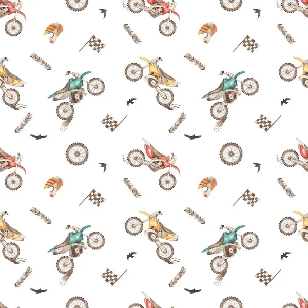 Racing Stripes Motorcycle Quilting Fabric