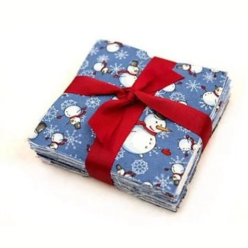 Snowman Quilting Fabric Charm Pack