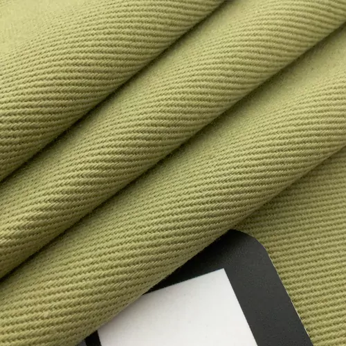 Solid Olive Green Heavy Cotton Twill Fabric